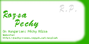 rozsa pechy business card