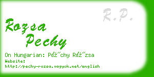 rozsa pechy business card